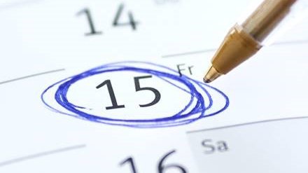 Kalender mit Datumsmarkierung